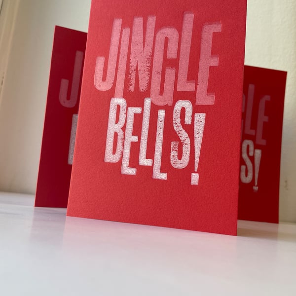 Jingle Bells letterpress printed Christmas Cards