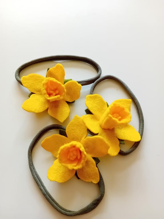 Felt Daffodil Headband: St David's Day Hair Accessory