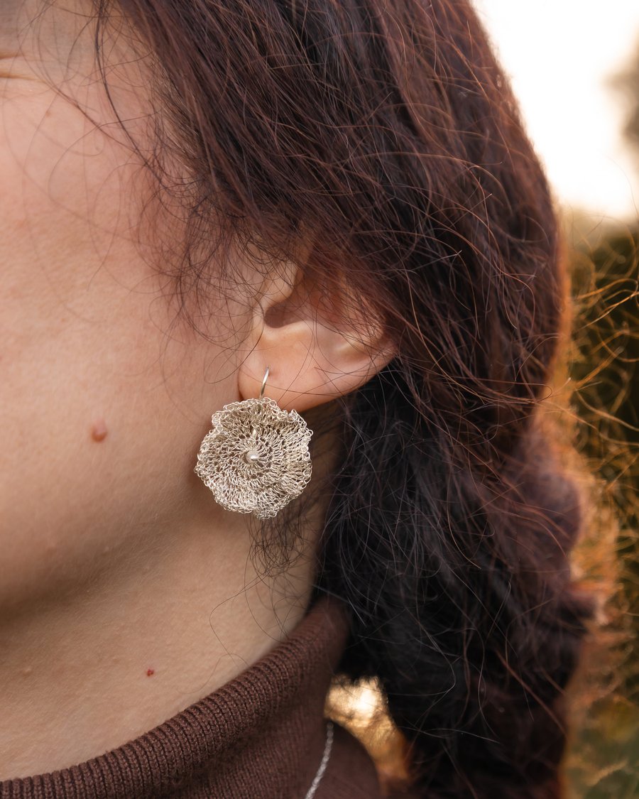 Bloom - Fine Silver Earrings