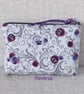 Large coin purse, pouch, floral. - Image 9