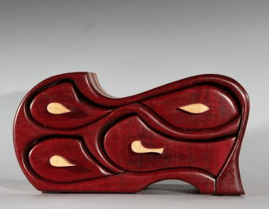 bandsaw box, handmade with walnut wood, jewelry... Folksy