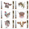 NEW Countryside Collection set of 6 cards  (inc Honey Bee) 