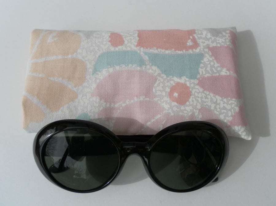 Pretty, Floral, Glasses or Sunglasses Case in Pastel Shades