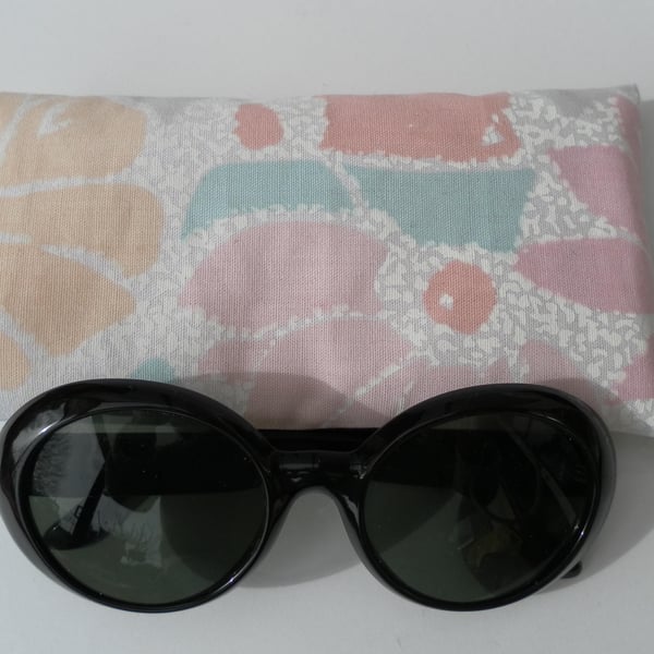 Pretty, Floral, Glasses or Sunglasses Case in Pastel Shades