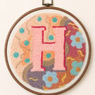Personalised Punch Needle Initial Wall Hanging