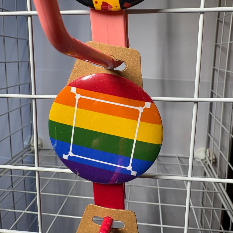 Pride ring button Badge, Pro Wrestling Themed AEW WWE NXT pin badge (58mm2.25in)