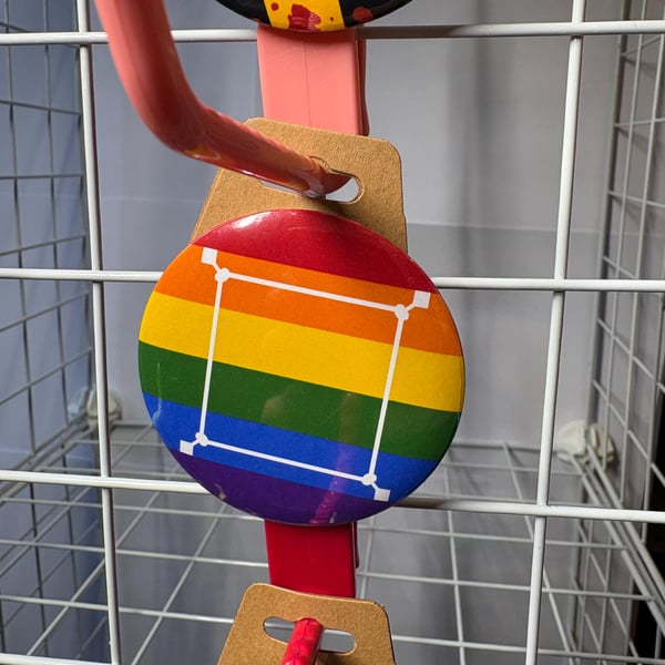 Pride ring button Badge, Pro Wrestling Themed AEW WWE NXT pin badge (58mm2.25in)