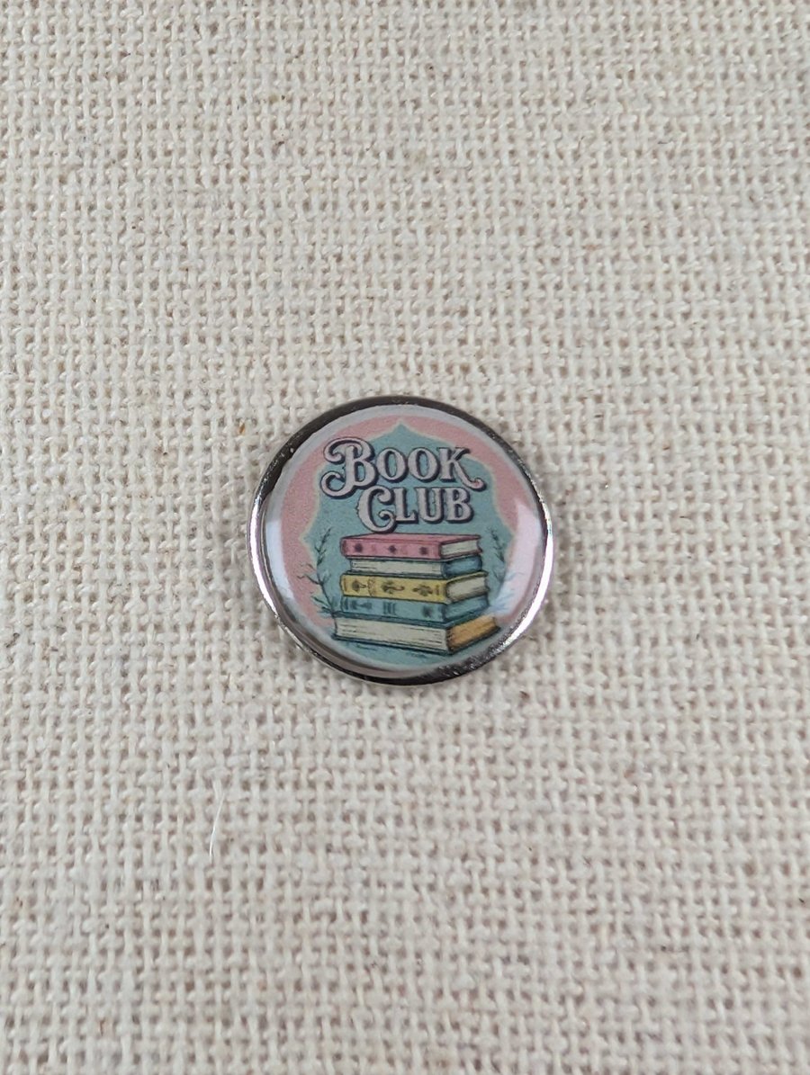 Book Club - Book Lover Themed Badge - Large Resin Topped Pin Badge - 2