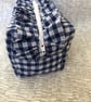 Personalised Embroidered Gingham Makeup Cosmetic Bag with Frilly Edge - Image 3
