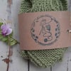 Soft leaf green bow scarf 