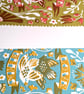 Love Birds in Teal and Mustard - A3 - Image 4