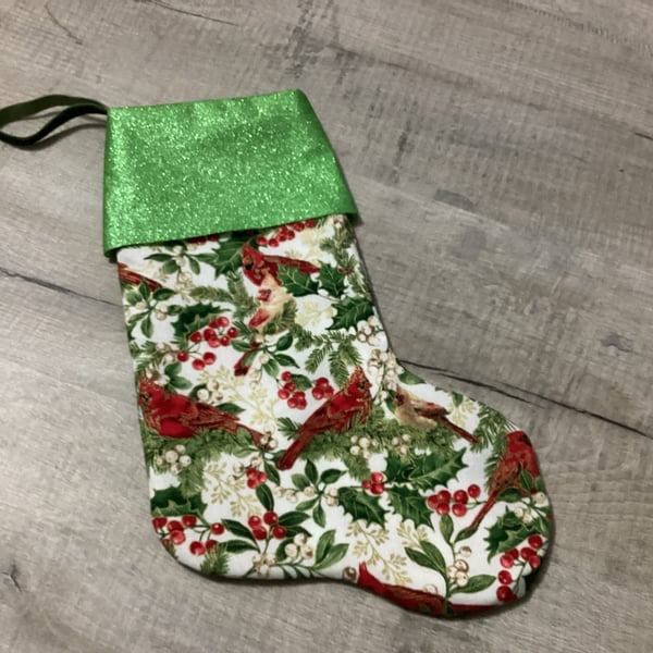 Paradise bird Christmas stocking