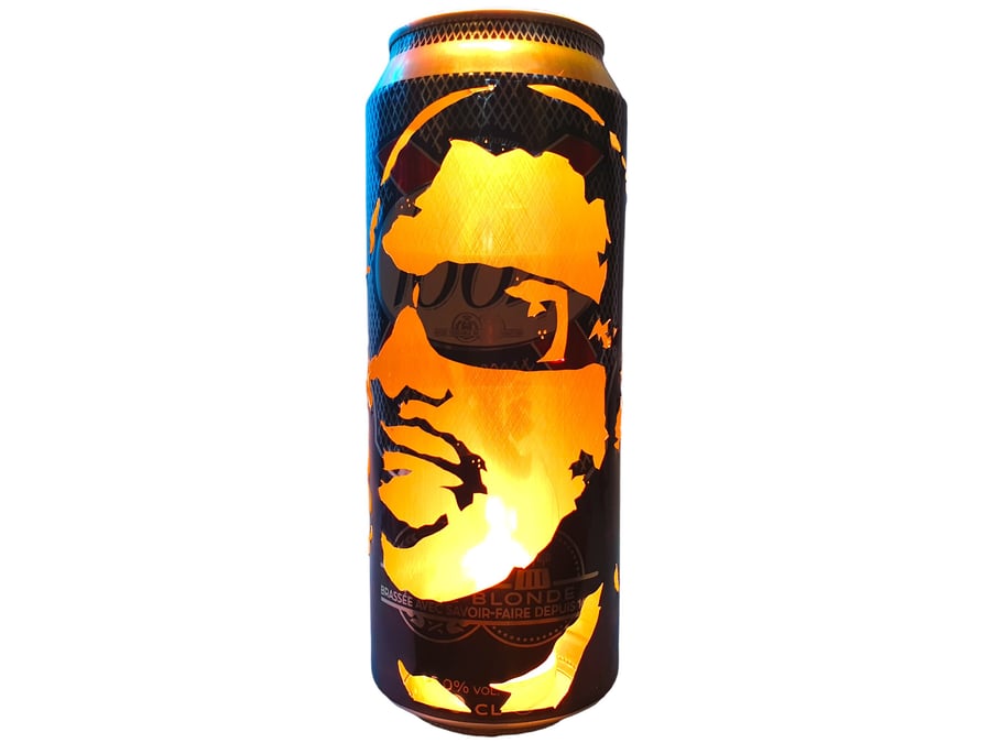 Stevie Wonder Beer Can Lantern! Pop Art Portrait Lamp - Unique Gift!