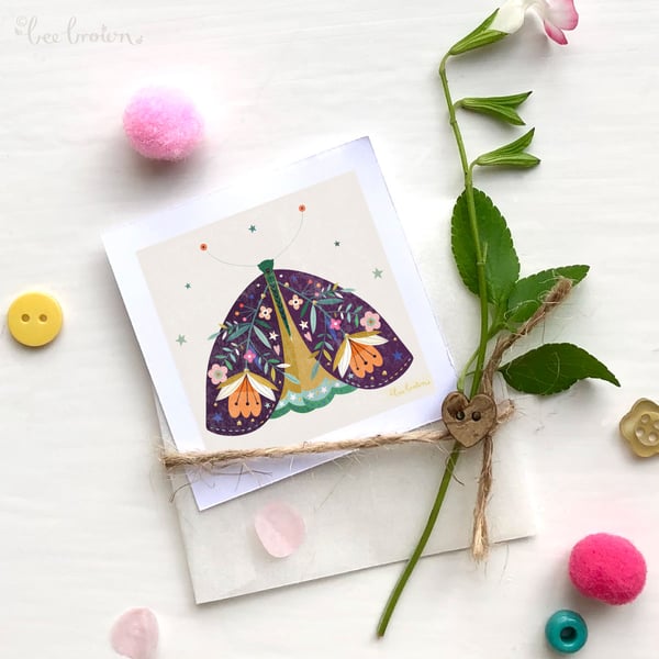 'Pretty Moth' - Mini Art Print