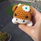 Cow Keyring, Cow Lover Keychain, Crochet Keyring