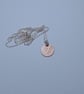  Handmade Leaf Imprint Small Copper Disc Pendant Necklace - UK Free Post - Image 4