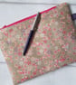 Butterflies & Flowers Pencil Case, Zip Top Bag, Make Up Bag, Storage Bag - Image 1