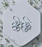 Sterling Silver CZ Flower Dangles - Gift Boxed - Botanical - Image 2