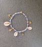 Beach themed charm bracelet, seaside charm bracelet, shell charm bracelet