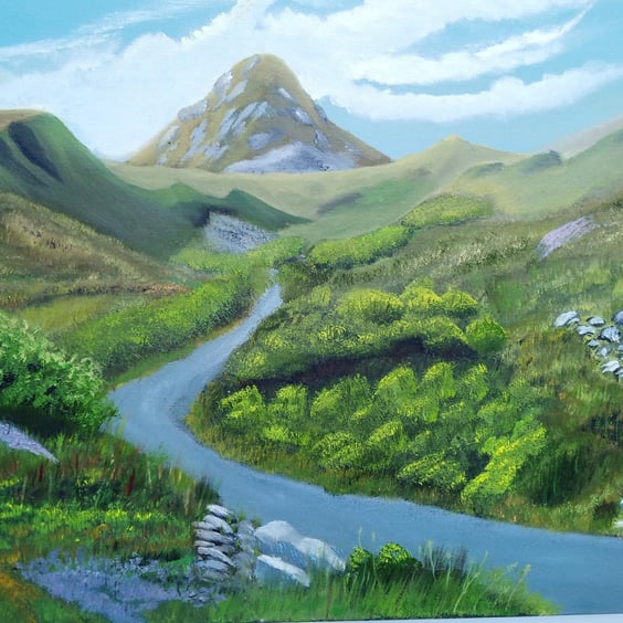 Wall Art, Original Oil Painting, Majestic Ben Stack, Highlands, Scotland