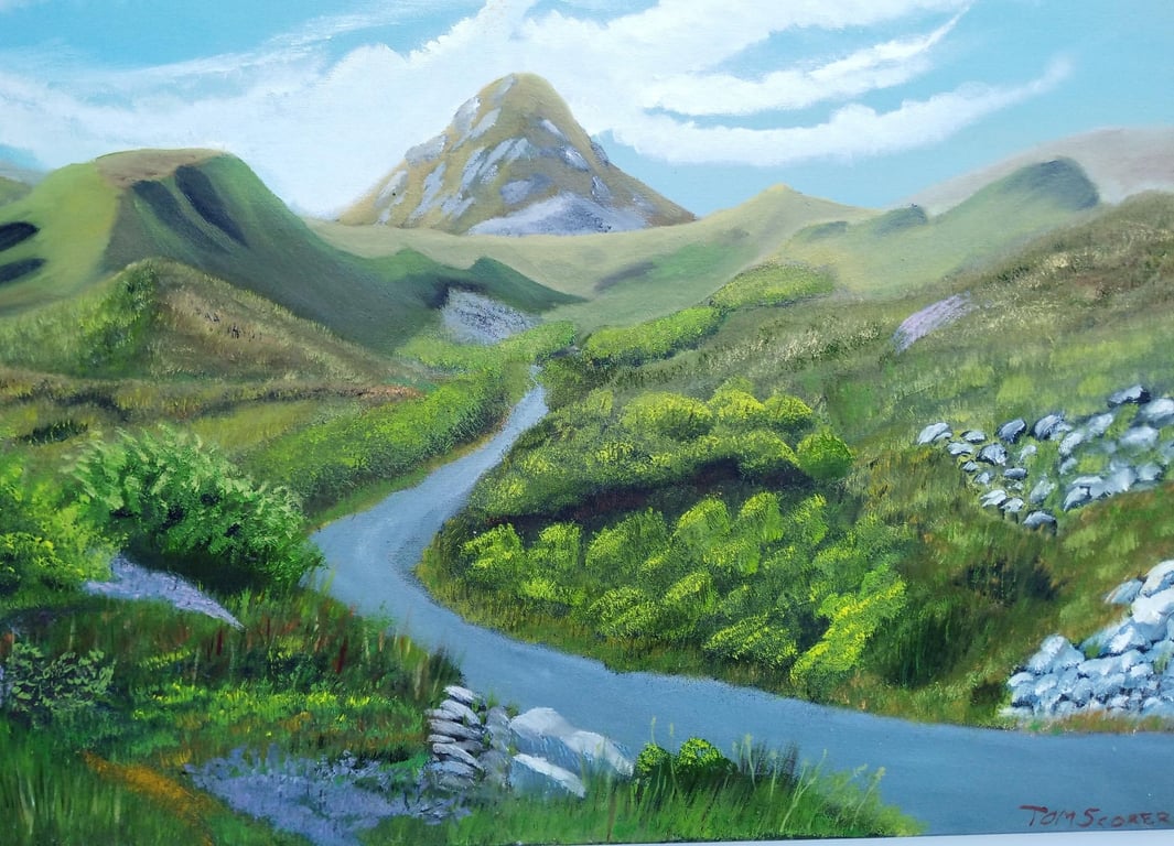 Wall Art, Original Oil Painting, Majestic Ben Stack, Highlands, Scotland