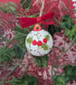 Holly Berry hand-painted Christmas ceramic bauble - Image 10