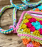 Granny Square Colourful Crochet Bag - Image 4
