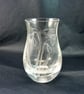 small bud vase ( snowdrop and butterfly) ,lead crystal - Image 1