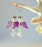 Christmas Angel Earrings, Secret Santa, Stocking Filler, Sparkly Festive Gifts 