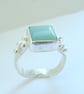 Sterling silver blue lagoon ring