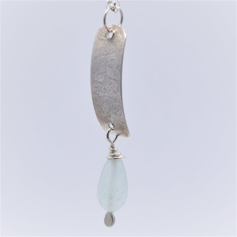 Sterling Silver and Aquamarine Pendant Charm