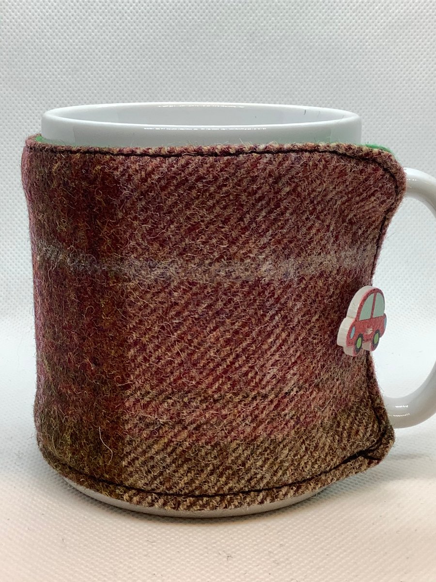 Scottish Tweed  Coffee Mug Cosie, Scottish Tweed Mug Wrap