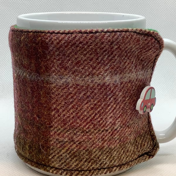 Scottish Tweed  Coffee Mug Cosie, Scottish Tweed Mug Wrap