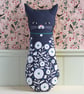 Navy Black Cat Cushion - Fabric Cat - Decorative Animal Cushion - Cat Lover Gift - Image 1