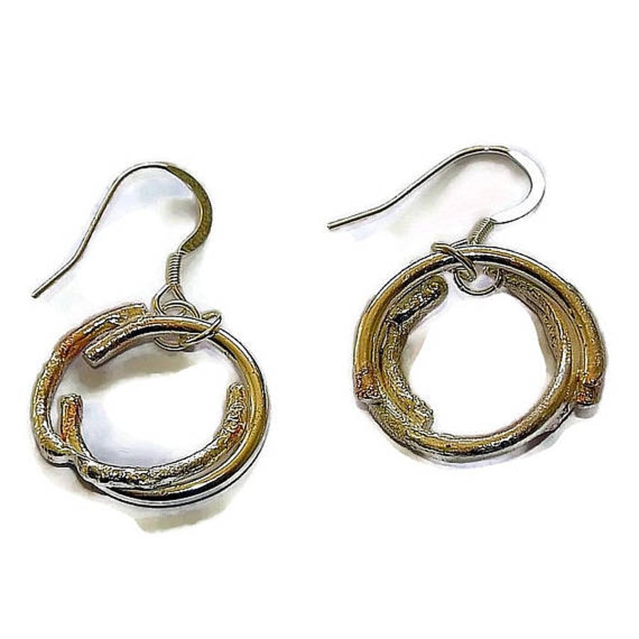 handmade sterling silver hoop earrings