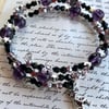 Purple Amethyst Lucky Cornish Beaded Wrap Bracelet