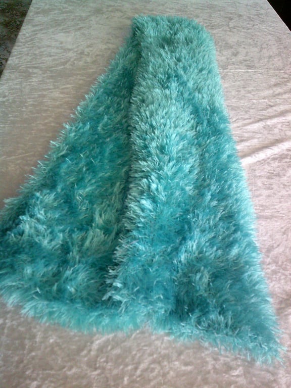 Hand Knitted Jade Green Scarf