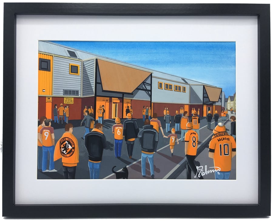 Dundee Utd F.C, Tannadice Park Stadium. High Quality Framed, Football Art Print.