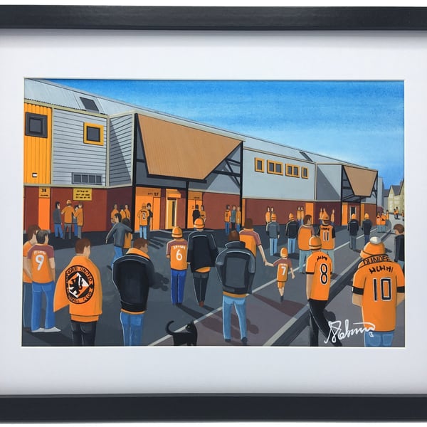 Dundee Utd F.C, Tannadice Park Stadium. High Quality Framed, Football Art Print.