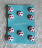 Red and white football buttons - Image 1