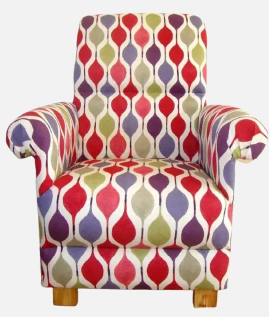 Accent Armchair Prestigious Verve Red Purple Adult Chair Nursery Statement 