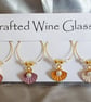 Wine Glass Charms set of 6 Oyster Shell and Pearls