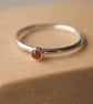 Citrine and Silver ring with small stone - Image 2