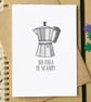 Funny "You Moka Me So Happy" Coffee Valentine's Card