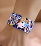 SALE: Colourful wide cuff bracelet, psychedelic bangle. (741) - Image 2