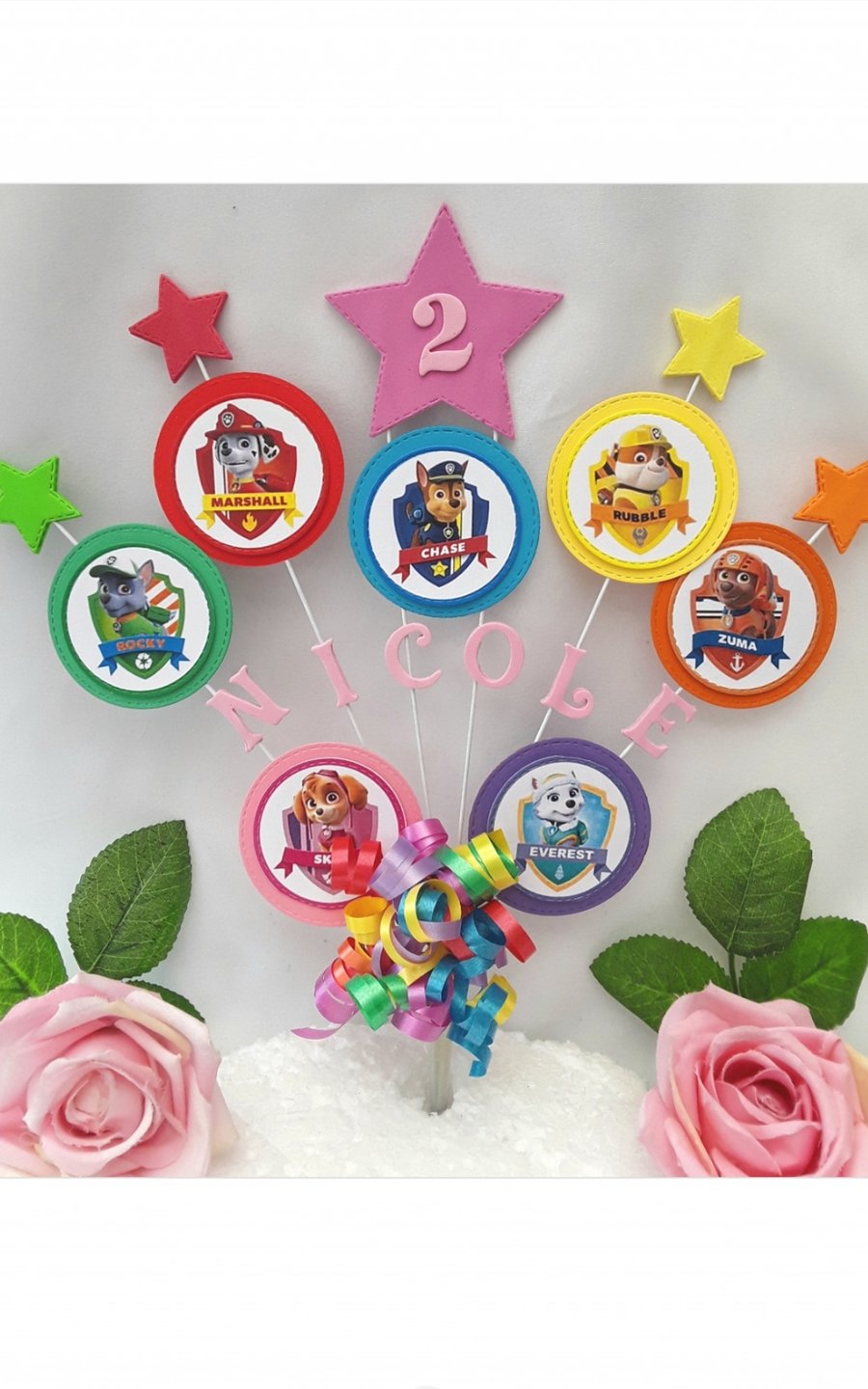 Personalised Paw Patrol Cake Topper, Paw Patrol Birthday, Paw Patrol Birthday, P