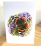 Blank Card A6 Portrait - Red Admiral