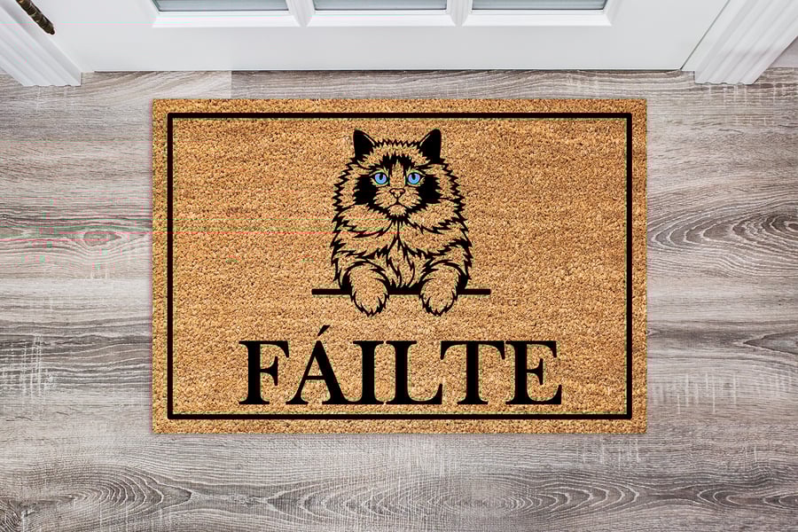 Ragdoll Cat Door Mat - Personalised Ragdoll Cat Welcome Mat - 3 Sizes