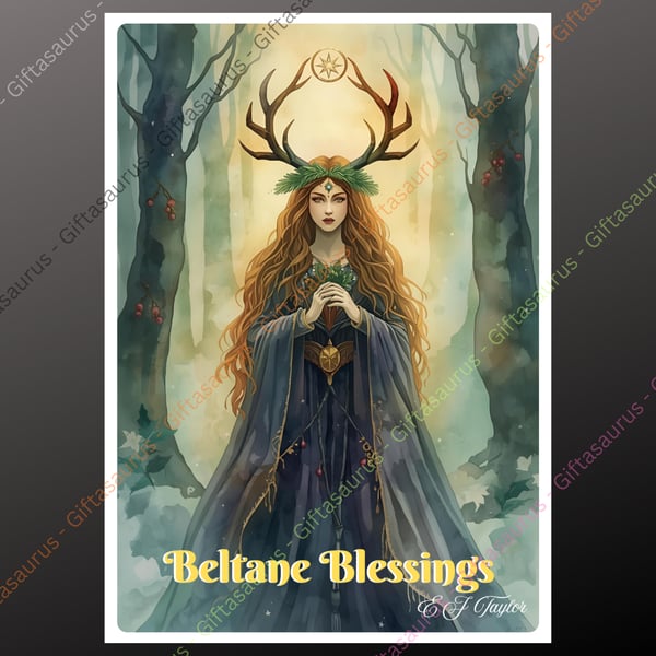Beltane Blessings Card Wiccan Pagan Wiccan Witch Witchy Solstice Equinox