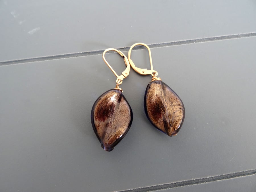14kt Gold Fill Murano Glass Earrings 